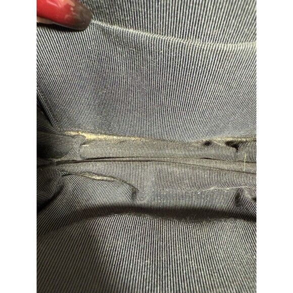 Vintage Bienen Davis Navy Accordian Style Handbag - Picture 13 of 16